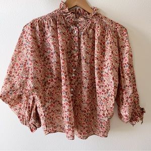 Doen Rose Top in Pink Valley Floral - XS